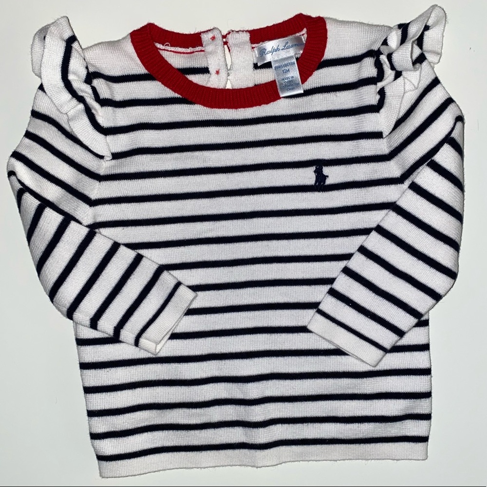 Ralph Lauren Nautical Blue Striped Sweater